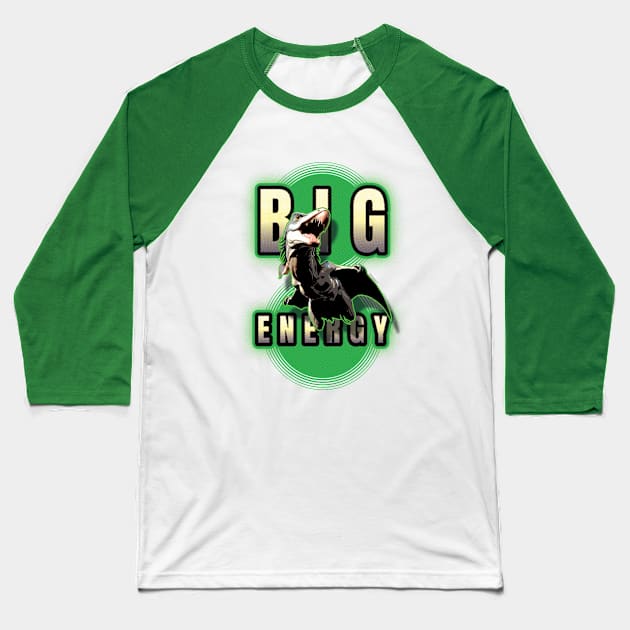 Big 'Dactyl Energy Baseball T-Shirt by Daily Detour